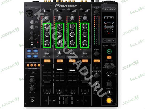 KNOB EQ HI MID LOW - фото установки