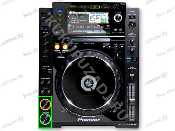 Play/Pause Cue Button DXB2069 - фото установки