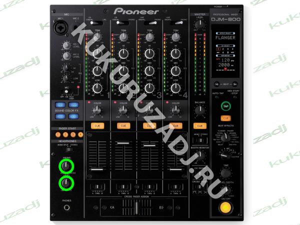 KNOB HEADPHONE MIXING + LEVEL - фото установки